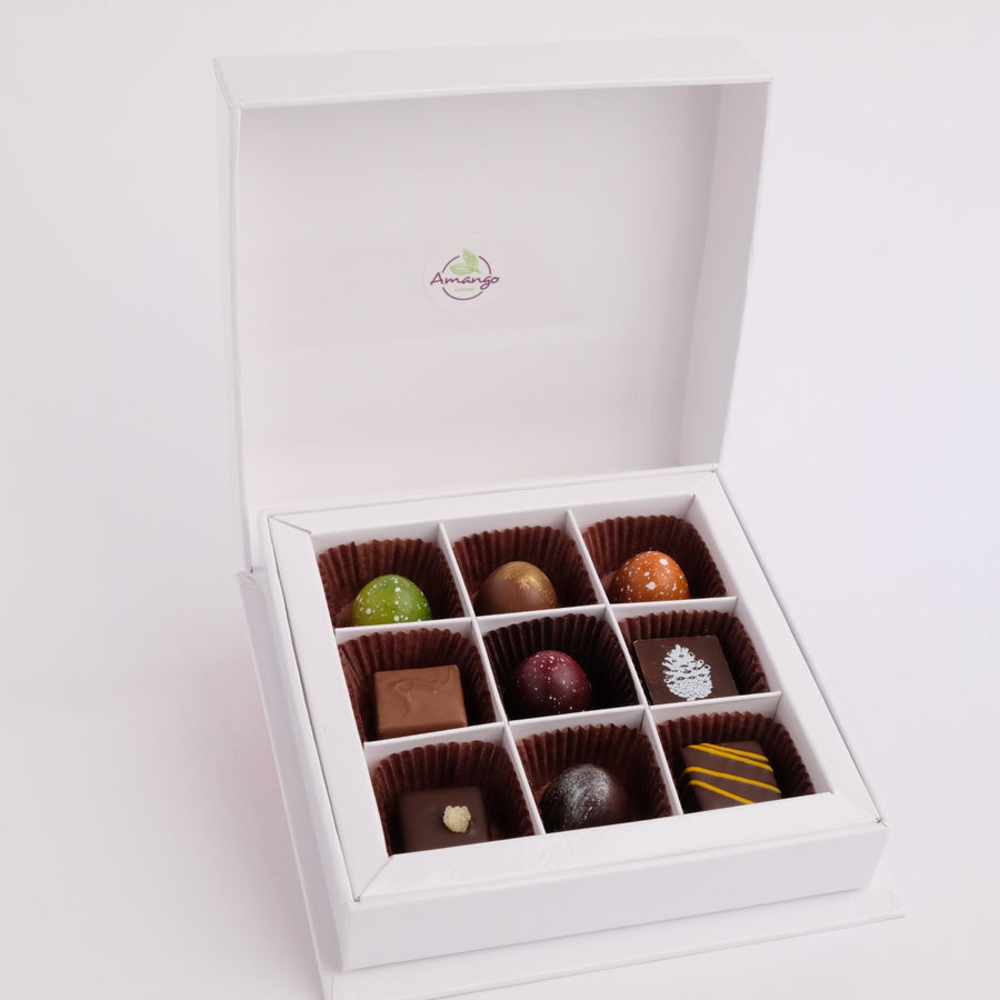 Coffret de 4 chocolats Elegance mini Amour- Assortiment à offrir - Premium  - Homme - Femme - Noel - Pâques – St Valentin : : Epicerie